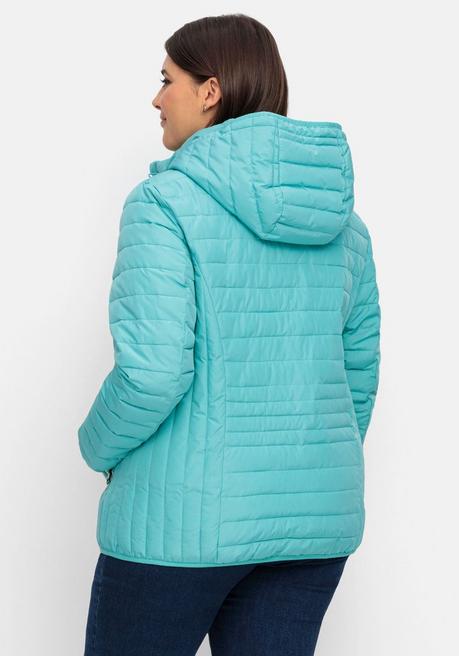 sheego Leichte Steppjacke mit abnehmbarer Kapuze - aqua sheego Zeitbegrenzte Promotion