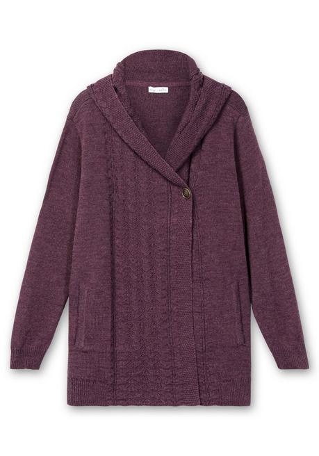 sheego by Joe Browns Cardigan mit Kapuze und Knopfverschluss - brombeer sheego Bis zu 65% Rabatt