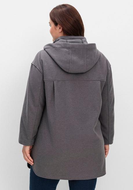 sheego Kapuzenjacke mit Stehkragen und Reißverschluss - anthrazit sheego 50% Rabatt mit kostenlosem Versand