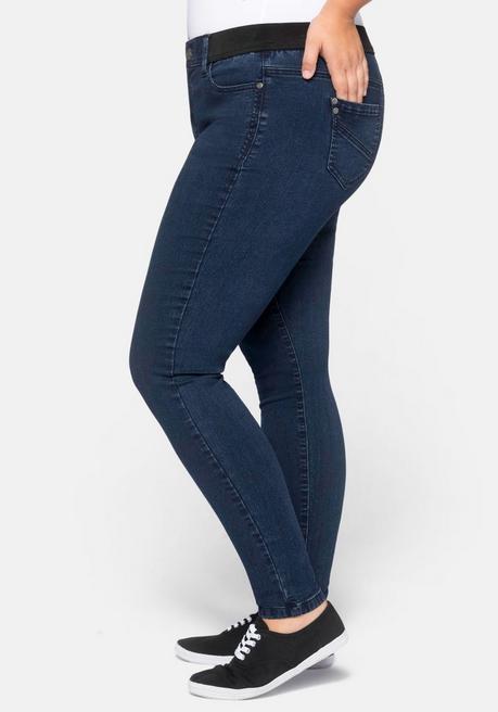 sheego Skinny Jeans mit »Ultimate Stretch«, wächst bis 3 Gr. mit - dark blue Denim sheego Clearance-Verkauf