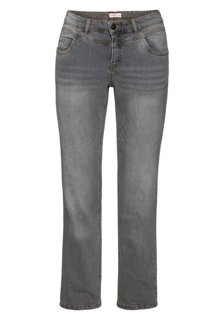 sheego Gerade Jeans mit Used-Effekten - grey Denim sheego 50% Rabatt für begrenzte Zeit