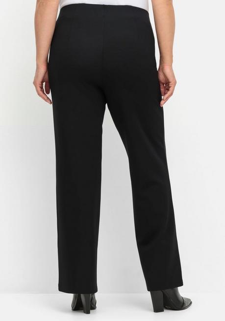 sheego Gerade Hose aus Interlock, mit elastischem Bund - schwarz sheego Hotsell