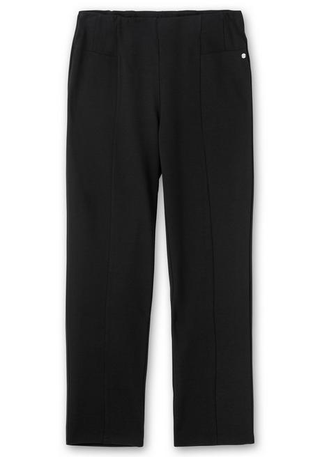 sheego Gerade Hose aus Interlock, mit elastischem Bund - schwarz sheego Hotsell