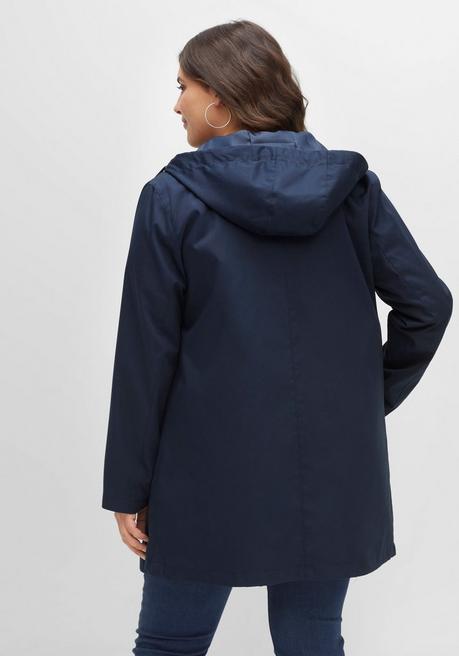 sheego Übergangsjacke in A-Linie, mit Kapuze und Reißverschluss - nachtblau sheego Schlussverkauf