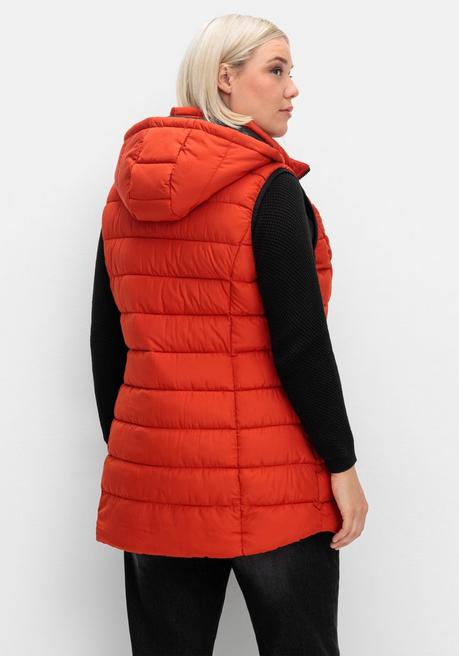 sheego Steppweste mit abnehmbarer Kapuze - rostrot sheego Fabrikverkauf