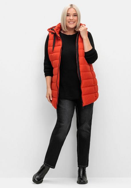 sheego Steppweste mit abnehmbarer Kapuze - rostrot sheego Fabrikverkauf