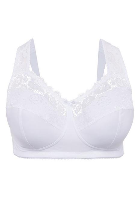 sheego BH ohne Bügel mit wattierten Cups - weiß sheego Kostenloser Versand