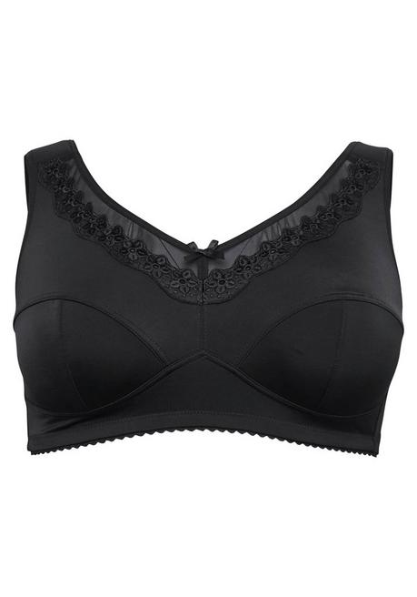 sheego BH ohne Bügel mit breitem Unterbrustband - schwarz sheego Versandkostenfrei