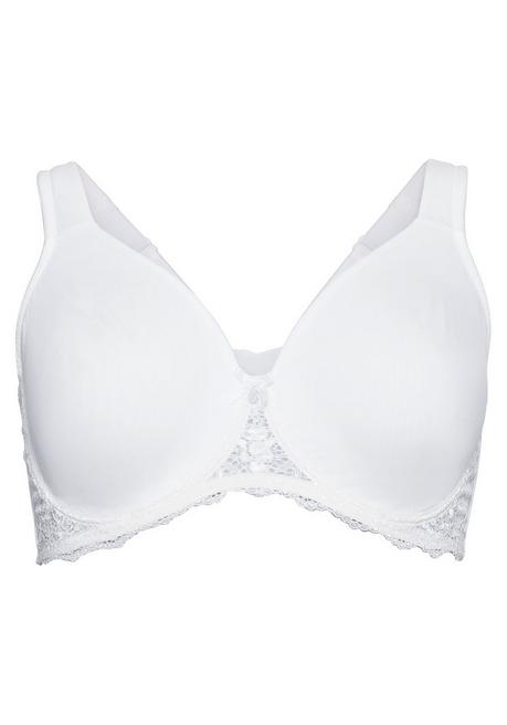 sheego T-Shirt-BH mit Spitze und nahtlosen Cups - weiß sheego Großer Ausverkauf