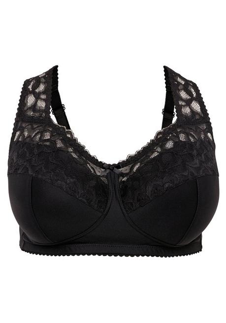sheego BH ohne Bügel mit wattierten Cups - schwarz sheego Online Shopping