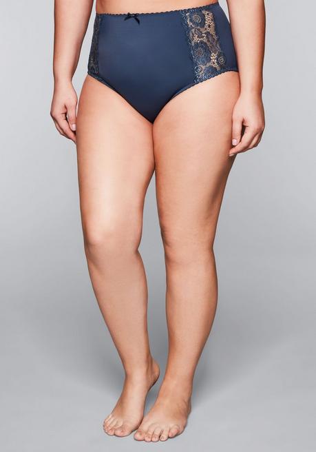 sheego Taillenslip mit transparenter Spitze - saphir sheego Saisonschlussverkauf