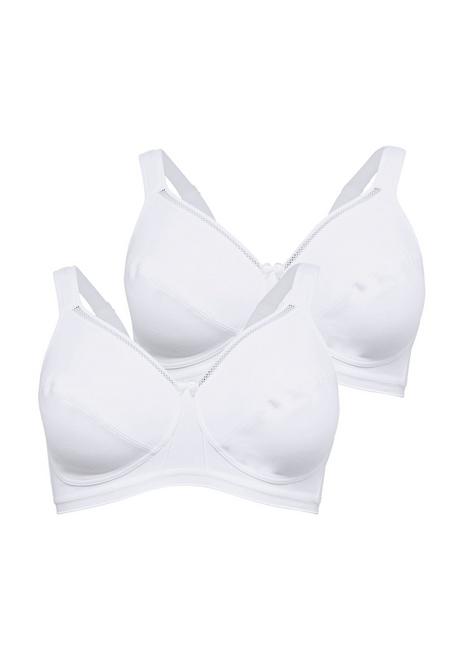 sheego Doppelpack BHs ohne Bügel - weiß sheego Black Friday