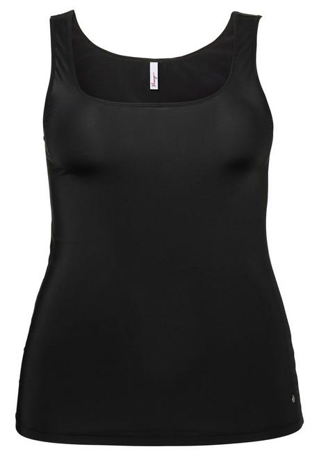 sheego Tanktop in extralanger Form, aus Microfaser - schwarz sheego Weihnachtsangebot