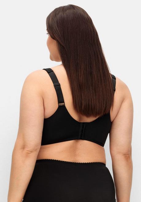 sheego T-Shirt-BH mit Spitze und nahtlosen Cups - schwarz sheego Valentinstagsangebot