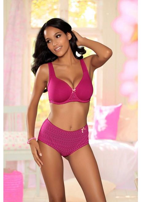 NUANCE Doppelpack T-Shirt BHs - burgund+weiß sheego Blitzangebot