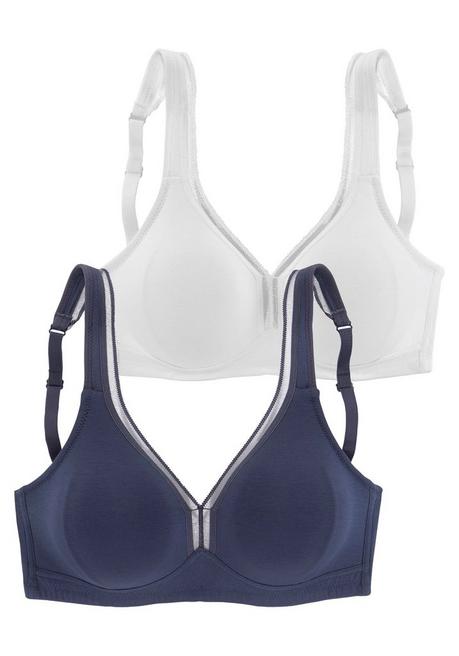 PETITE FLEUR T-Shirt-BH - marine+weiß sheego Kostenlose Rückgabe