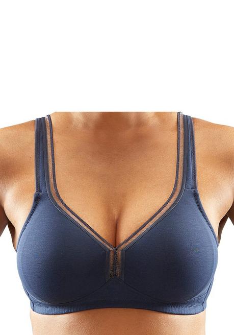 PETITE FLEUR T-Shirt-BH - marine+weiß sheego Kostenlose Rückgabe