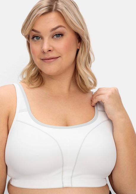 Susa Sport-BH mit zwei Tragevarianten - weiß-grau sheego