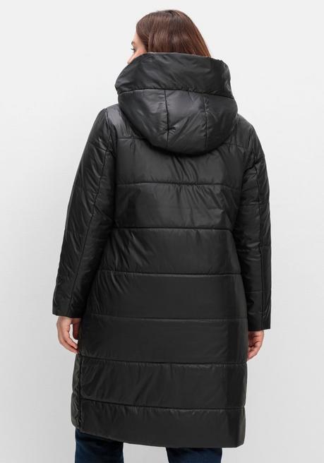 sheego Wattierter Steppmantel mit Kapuze, gefüttert - schwarz sheego Super Rabatt
