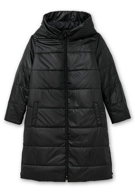 sheego Wattierter Steppmantel mit Kapuze, gefüttert - schwarz sheego Super Rabatt