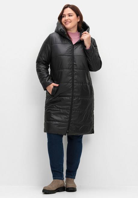 sheego Wattierter Steppmantel mit Kapuze, gefüttert - schwarz sheego Super Rabatt