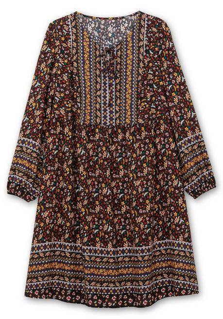 sheego Hängerchen-Kleid im Mustermix, in A-Linie - braun gemustert sheego Black Friday Preise