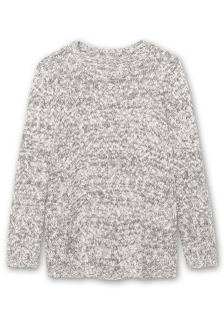 sheego Pullover aus meliertem Effektgarn - anthrazit sheego Hotsell