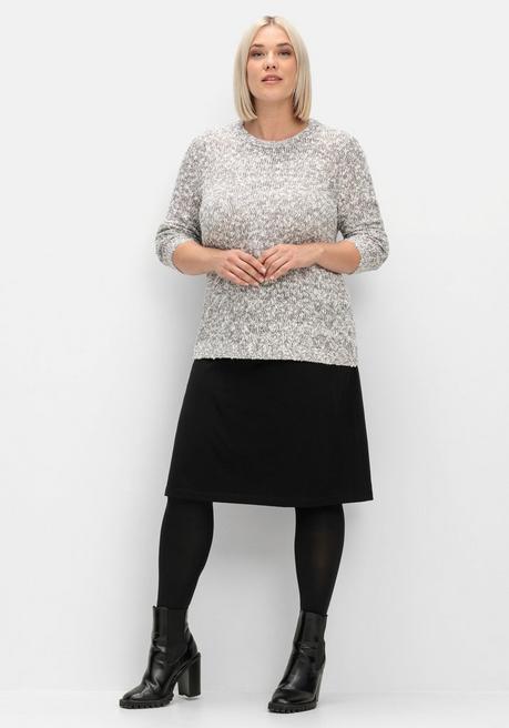 sheego Pullover aus meliertem Effektgarn - anthrazit sheego Hotsell