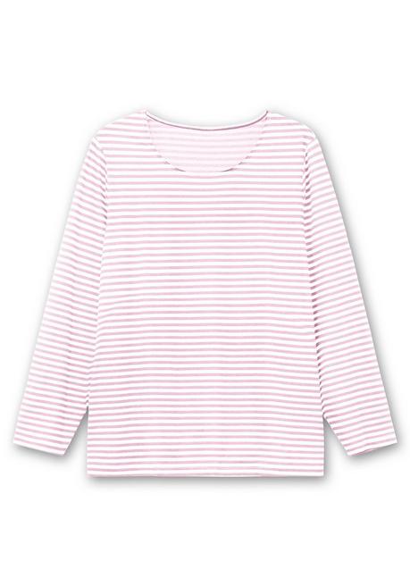 sheego Gestreiftes Langarmshirt mit Rundhalsausschnitt - rosé gestreift sheego Günstiger Verkauf