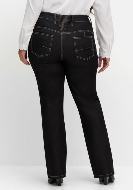sheego Bootcut-Jeans mit Push-up-Effekt - black Denim sheego Fabrik Onlineshop