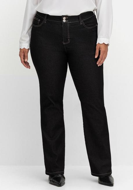 sheego Bootcut-Jeans mit Push-up-Effekt - black Denim sheego Fabrik Onlineshop