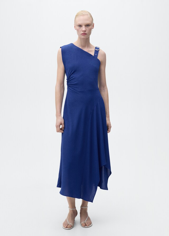 ﻿Mango Asymmetrisches Kleid mit Schnalle am Träger Lagerräumung