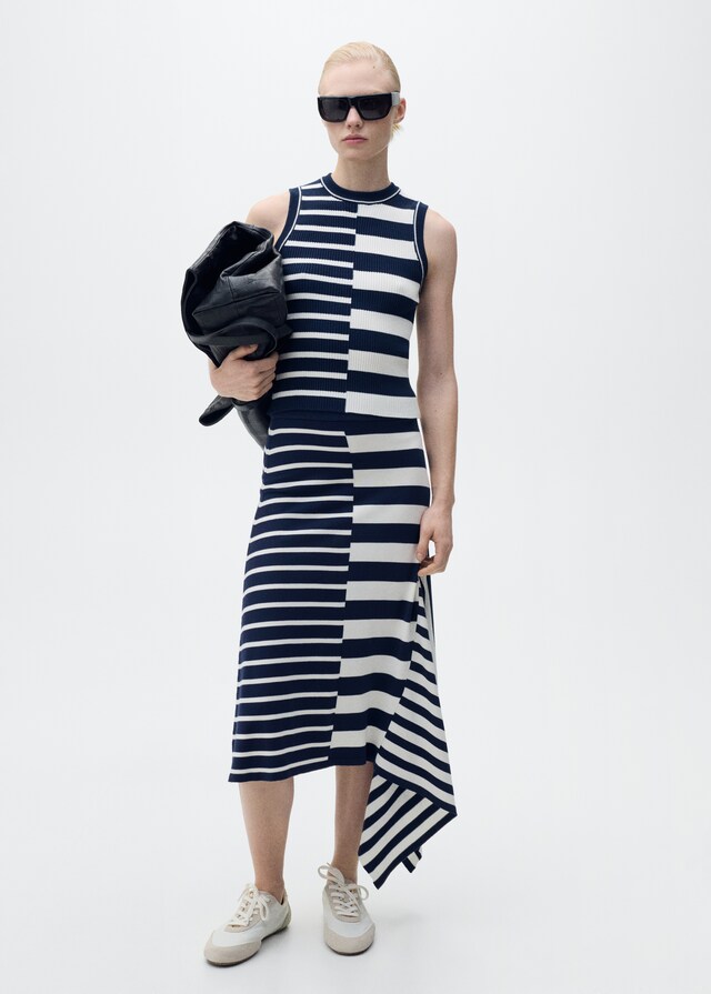 Mango Gestreiftes Jersey-Top Neueste Mode