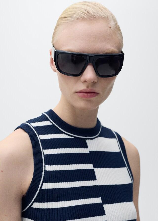 Mango Gestreiftes Jersey-Top Neueste Mode