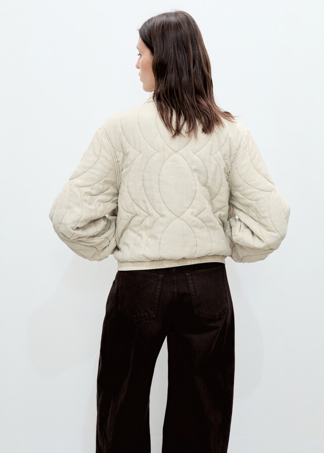 Mango Steppjacke mit Blumenstickerei Sonderangebote