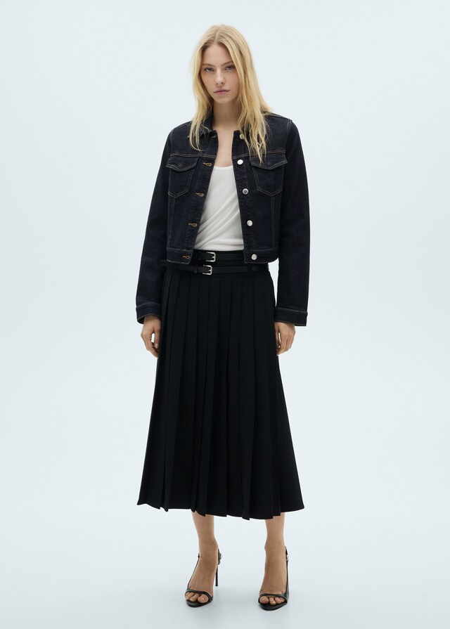 Mango Jeansjacke mit Taschen Super Sparpreis
