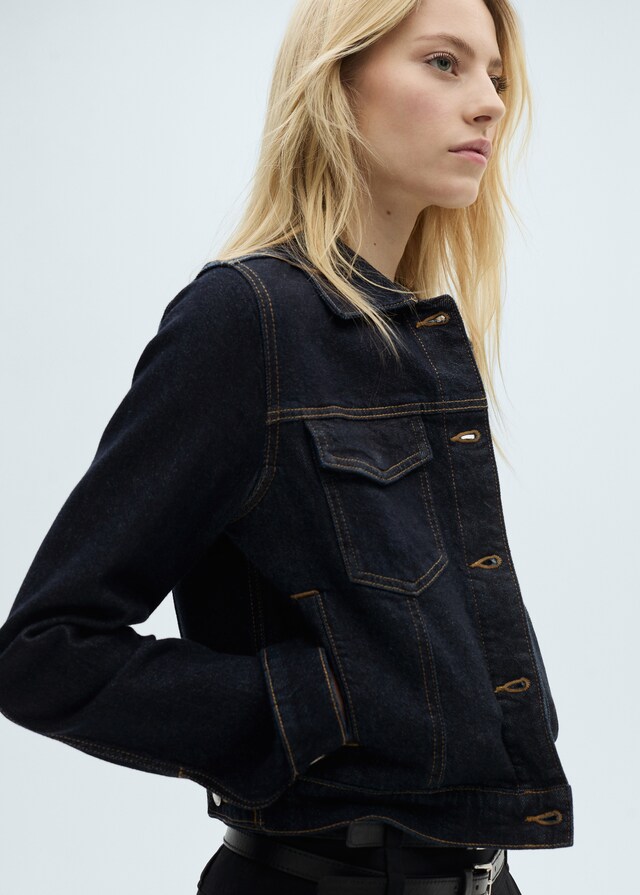 Mango Jeansjacke mit Taschen Super Sparpreis