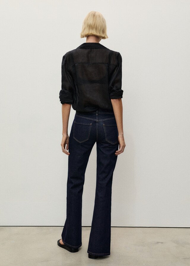 Mango Flared-Rinse-Wash-Jeans mit Schlitzen Letzte 3 Tage
