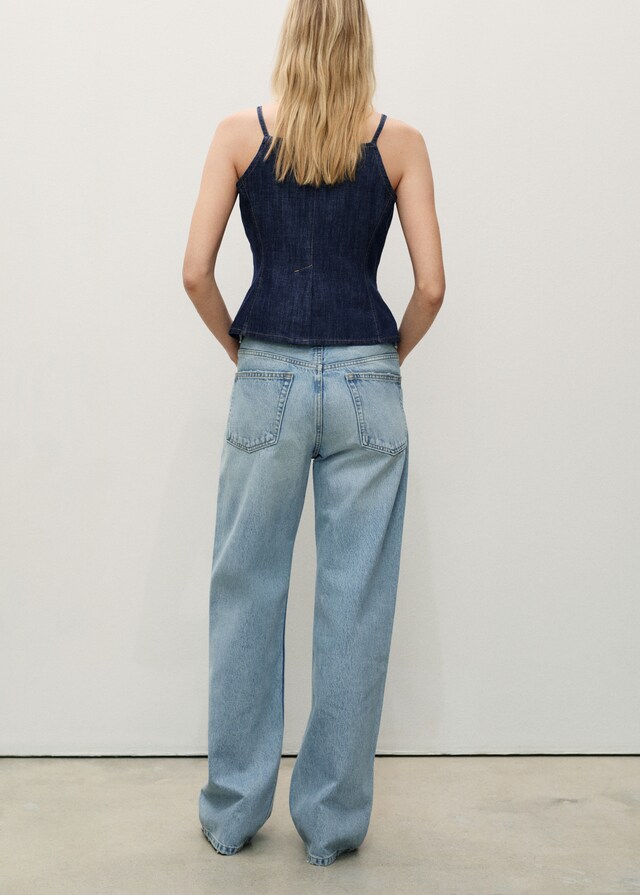 Mango Gerade Jeans Miami mit mittlerer Bundhöhe Neueste Stile