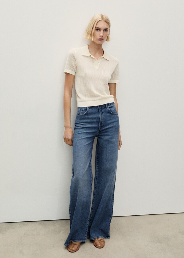 Mango Wideleg-Jeans mit hohem Bund Letzte 2 Tage