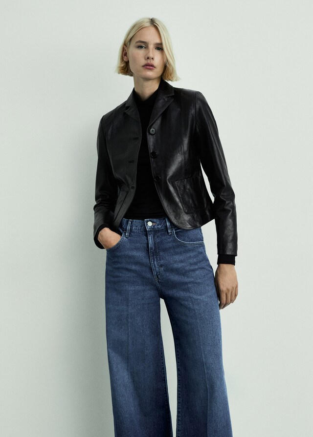 Mango Wideleg-Jeans mit hohem Bund Letzte 2 Tage