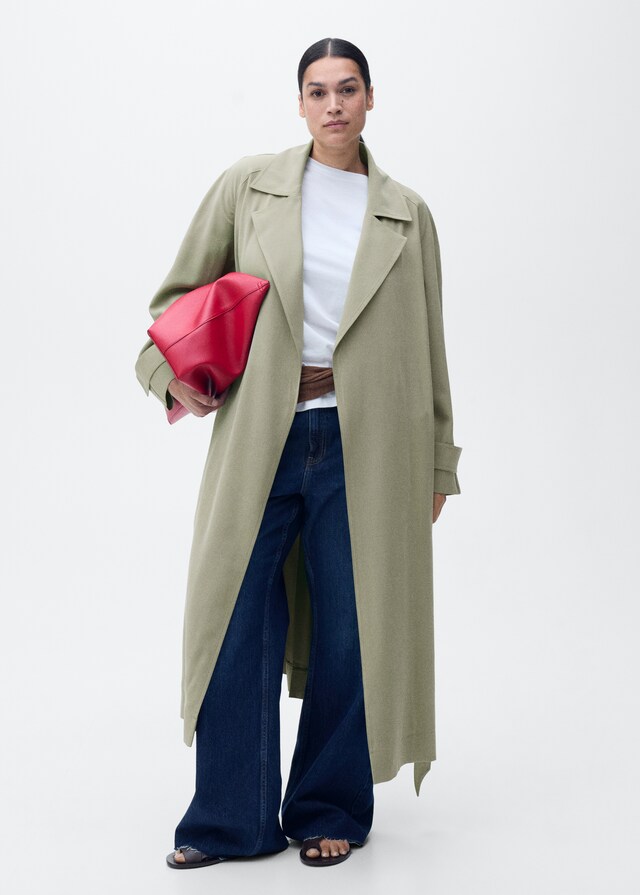 Mango Soft Trenchcoat mit Gürtel Zeitbegrenzte Promotion