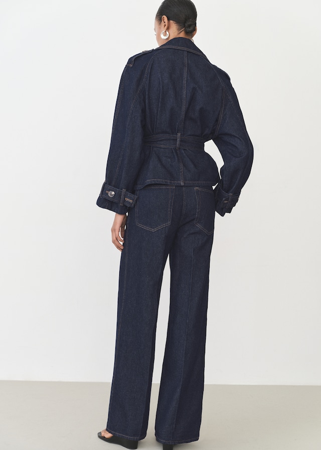 Mango High-Waist-Jeans mit weitem Bein Nur für heute