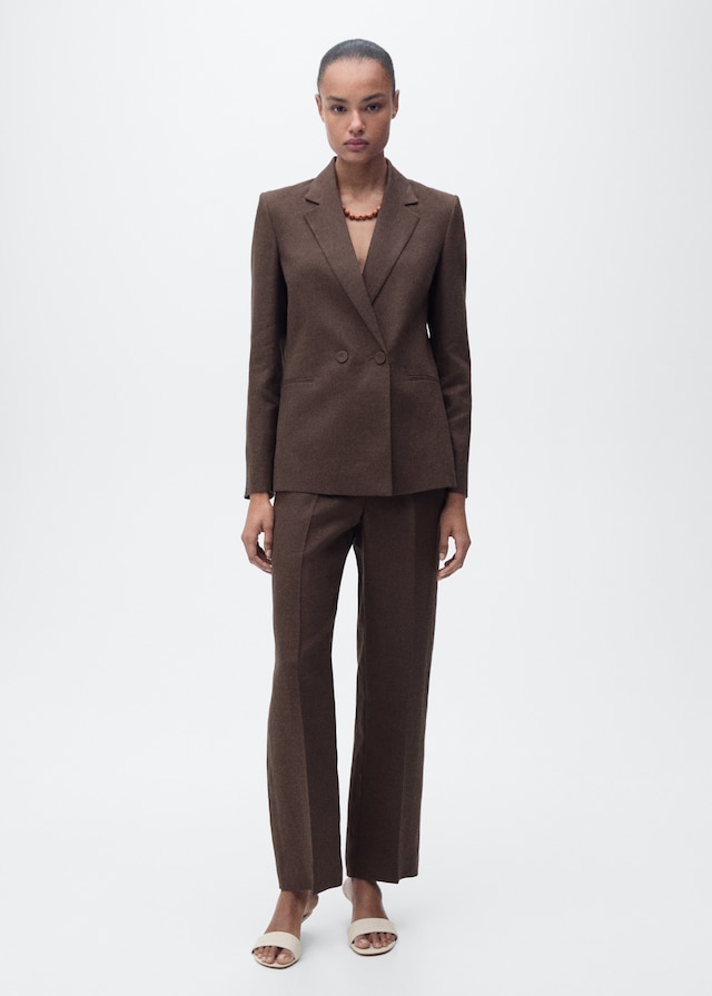 Mango Anzugjacke aus 100 % Leinen 2025