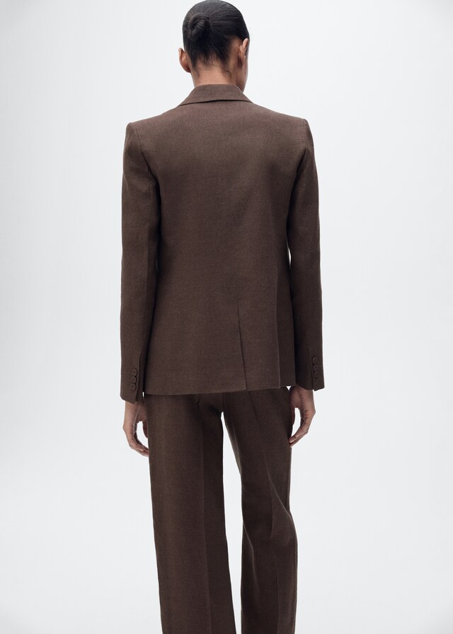 Mango Anzugjacke aus 100 % Leinen 2025