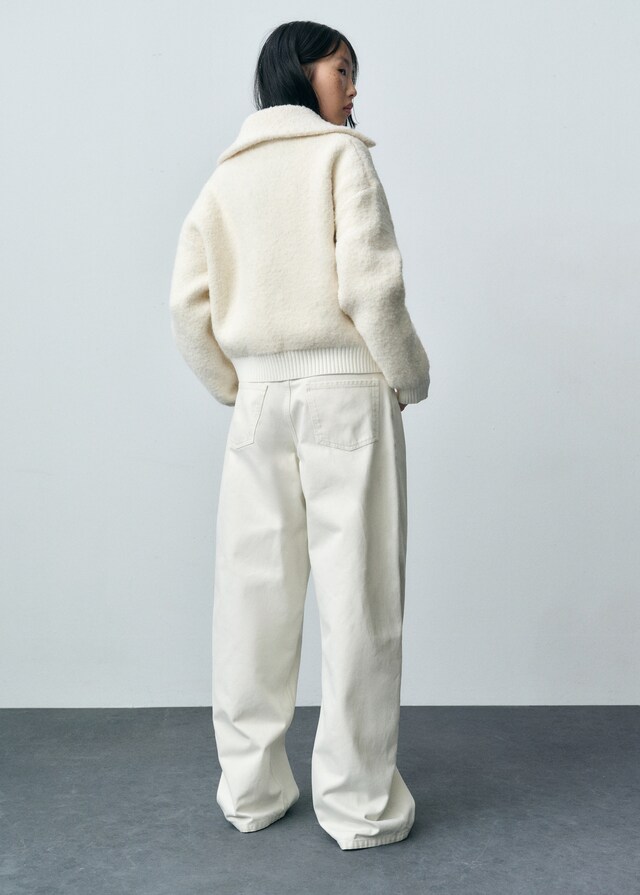 Mango Bouclé-Jacke aus Wollgemisch Schlussverkauf