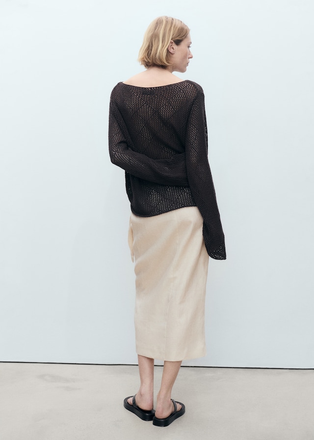 Mango Sarong-Rock aus Leinen Meist gekauft