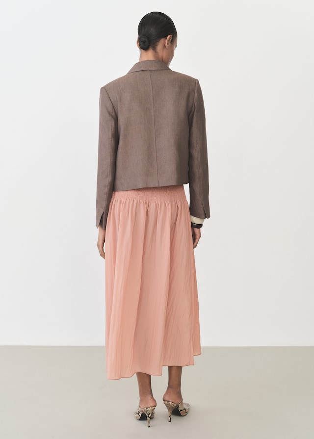 Mango Midi-Rock mit gerafftem Einsatz Sonderangebot