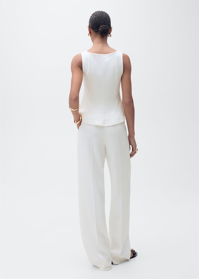 Mango Ausgestelltes Top mit Bateau-Ausschnitt Flash Sale