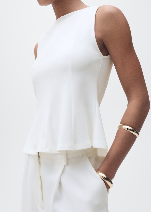 Mango Ausgestelltes Top mit Bateau-Ausschnitt Flash Sale